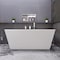 Alfi Brand 59" White Rectangular Acrylic Free Standing Soaking Bathtub AB8833 - alternate 4